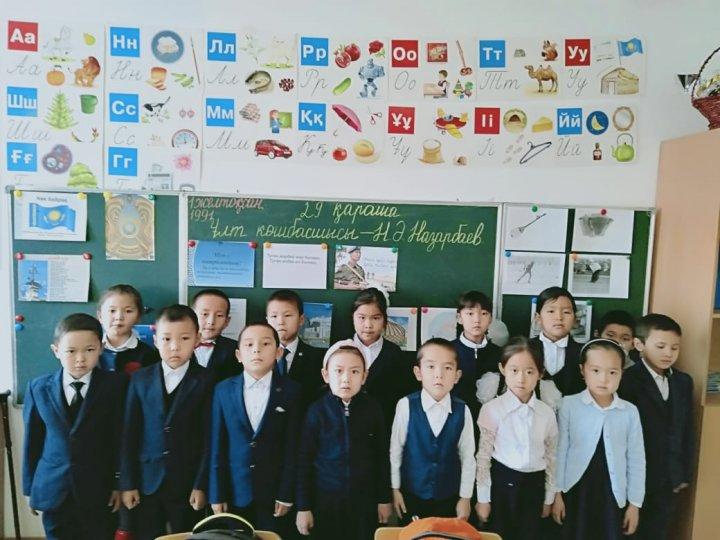 "Заманауи Қазақстан.  Елбасының  көшбасшылығы  туралы"  тақырыбында   1-4 сыныптарда  ашық сынып сағатты  өтті.