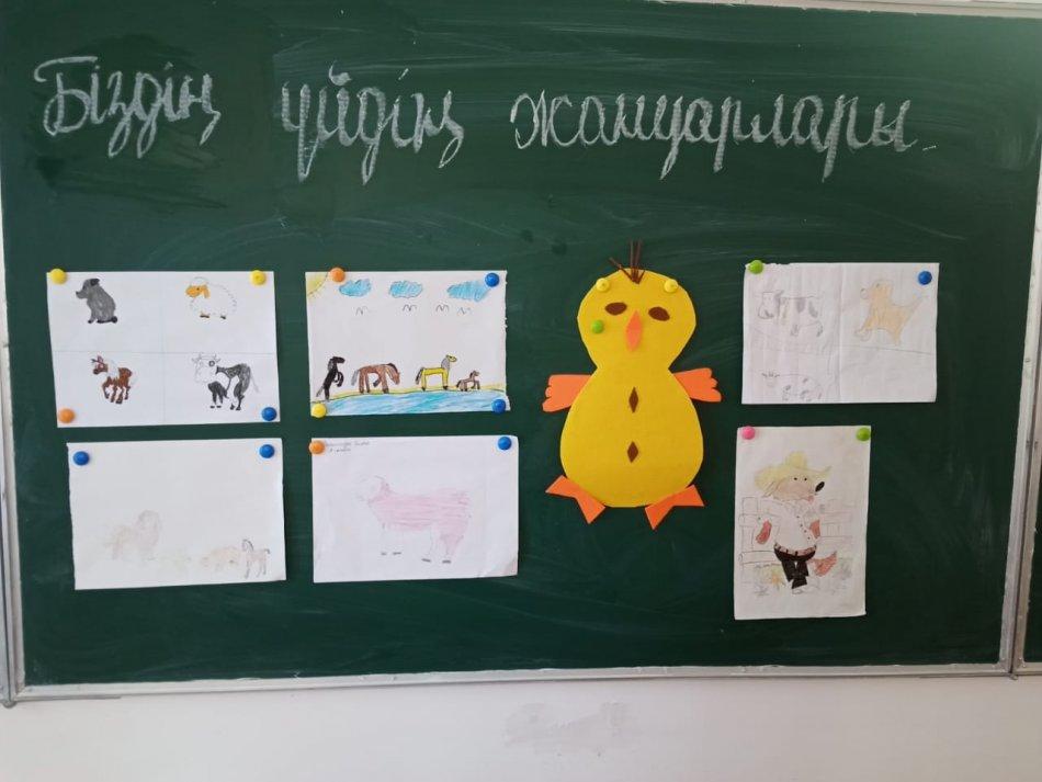 1-2 сынып " Біздің үйдің жануарлары" сурет байқауы.