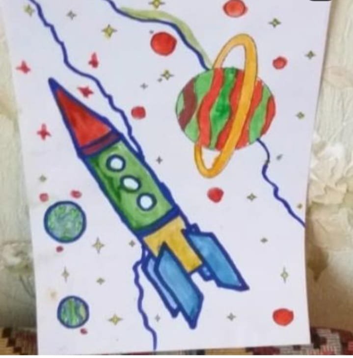 12сәуір - Ғарышкерлер күніне орай сурет байкауы өтті.